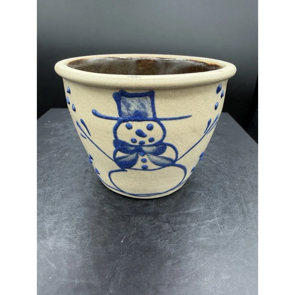 ⛄🕯️ Snowman Pottery Votive Holder 🕯️⛄